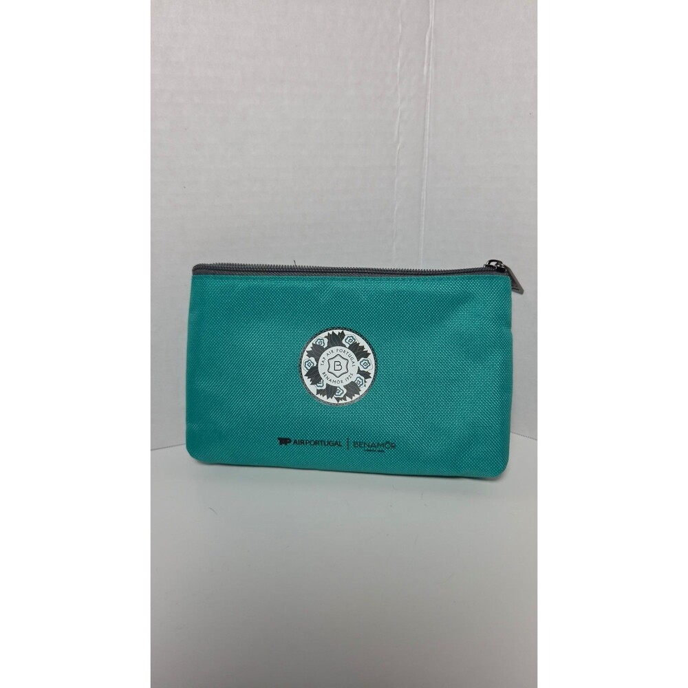 TAP Air Portugal Cosmetic Bag Teal Zipper Pouch